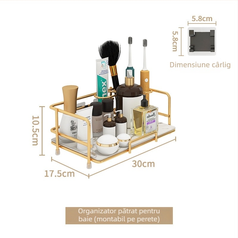 Raft din oțel cu carbon, trei etaje, pentru baie și machiaj