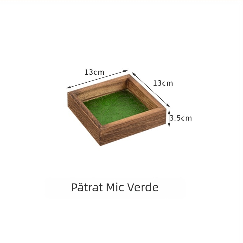 Tavă de servire din sticlă dreptunghiulară, pentru fructe și deserturi, ceai și cafea, stil minimalist modern
