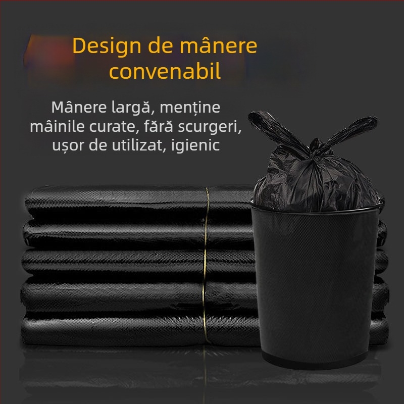 Pungi de gunoi în stil vestă, de unică folosință, PE gros (Material: PE; Biodegradabil: Nu; Stil: Vestă; De unică folosință: Da; Grosime: Îngroșat)