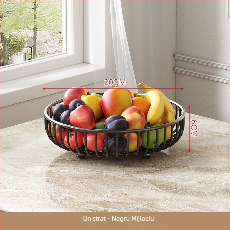 Coș de fructe cu mai multe niveluri pentru sufragerie — afișaj pe masă, stil simplu, stil chinezesc nou
