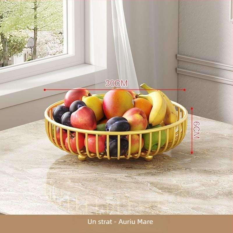 Coș de fructe cu mai multe niveluri pentru sufragerie — afișaj pe masă, stil simplu, stil chinezesc nou