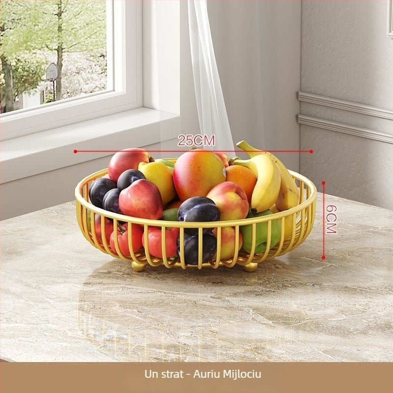Coș de fructe cu mai multe niveluri pentru sufragerie — afișaj pe masă, stil simplu, stil chinezesc nou