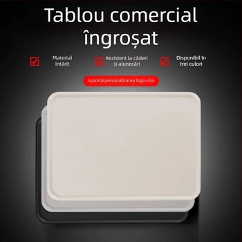 Tavă de ceai pentru camere de hotel — plastic, pătrată, model simplu, stil modern, suprafață desenată manual