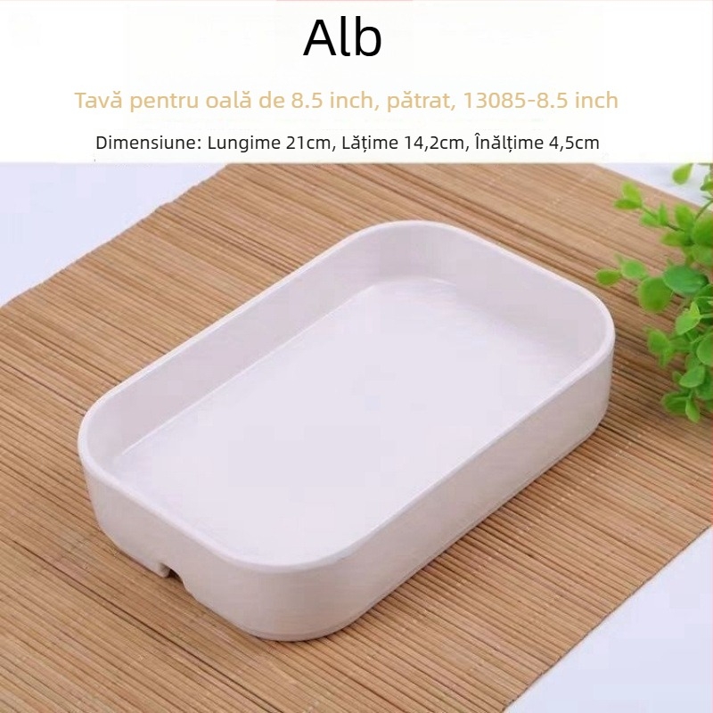 Tacâm dreptunghiular din plastic pentru fructe de mare, pentru hot pot și BBQ – finisaj sub glazură, stil modern