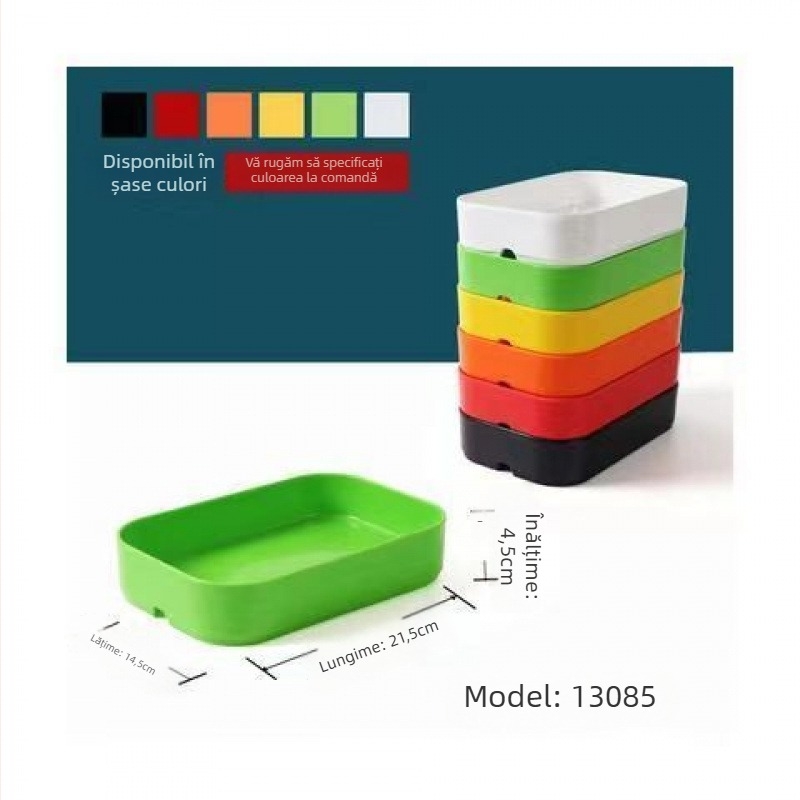 Tacâm dreptunghiular din plastic pentru fructe de mare, pentru hot pot și BBQ – finisaj sub glazură, stil modern