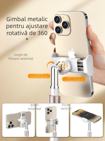 Suport pentru telefon mobil pentru streaming live și fotografie pe birou, suport metalic pentru podea, din oțel-carbon, stil cyberpunk