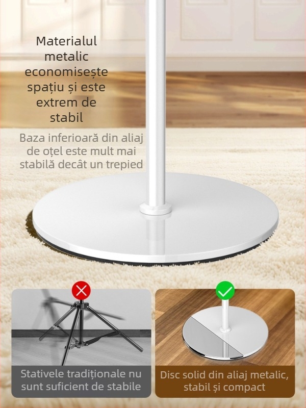 Suport pentru telefon mobil pentru streaming live și fotografie pe birou, suport metalic pentru podea, din oțel-carbon, stil cyberpunk