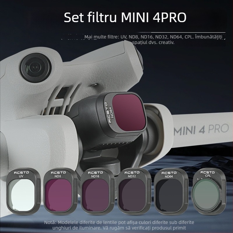 RCSTQ 1421200 Set Filtre ND Polarizante pentru DJI Mini 4 Pro – Procesare OEM, Dimensiune Bayonet: Altă, Compatibil cu Mini 4 Pro