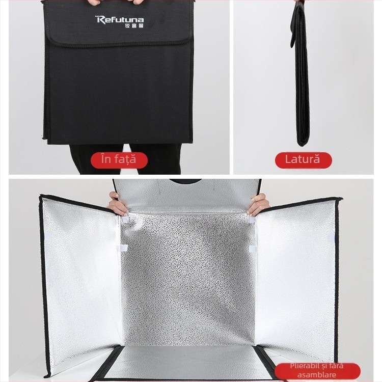 Studio foto mic | Brand: RETENG | Material: Poliester + panou LED | Greutate: 7.5