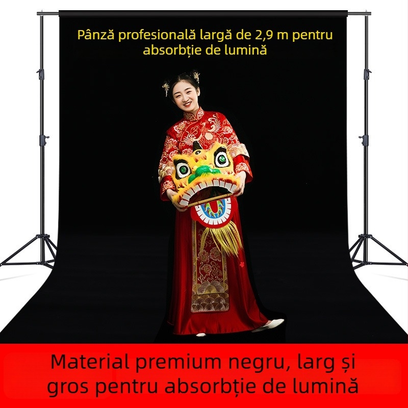 Kit fundal fotografic: catifea, material nepreflexiv, absorbind lumina pentru fotografie profesionistă — Brand Flannel, Model Flannel, Greutate 1 kg