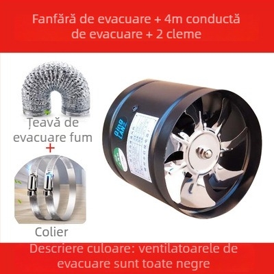 Ventilator de baie silențios, model SF1.0-2r, 220V, 50Hz, carcasă metalică, tip presiune conducte