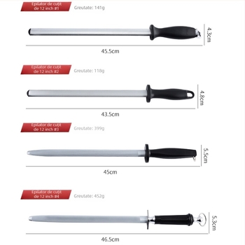 Tija de ascuțit pentru procesarea cărnii, diamant cu granulație fină ultra-densă, cod Yc-60, imprimare logo disponibilă, personalizare.