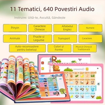 Pen de citire punctual pentru copii mici — carte audio vorbitoare pentru învățare, înregistrare, baterie Li-ion reîncărcabilă, muzică și interacțiune interactivă