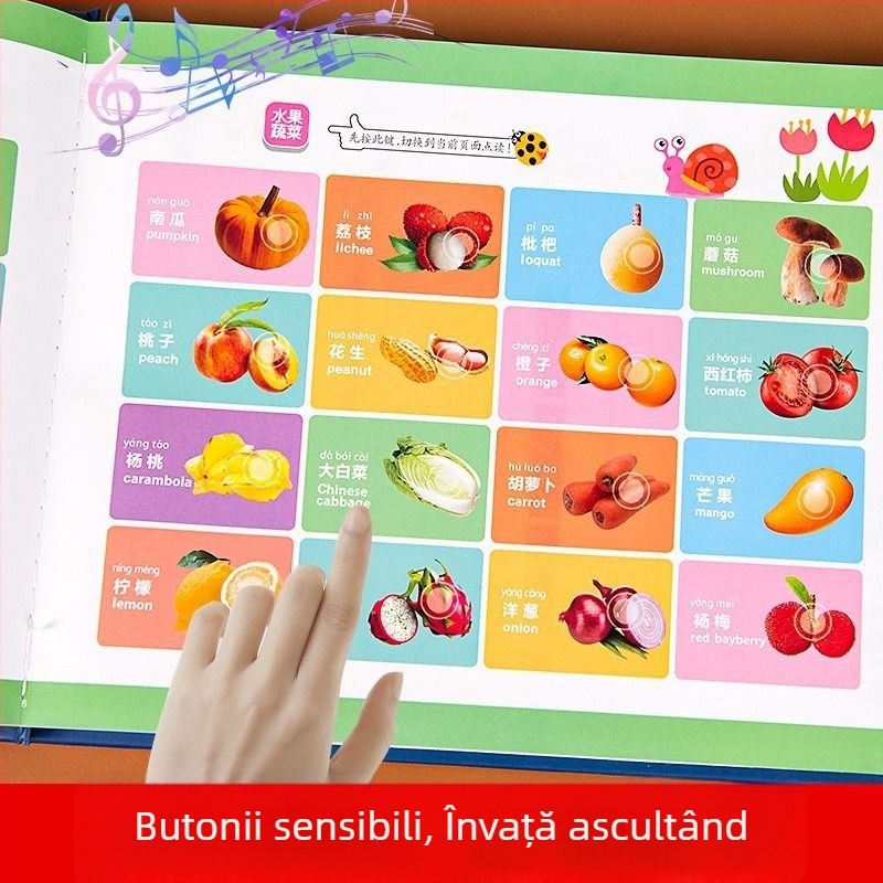 Pen de citire punctual pentru copii mici — carte audio vorbitoare pentru învățare, înregistrare, baterie Li-ion reîncărcabilă, muzică și interacțiune interactivă