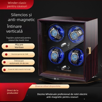 Dian Yue Automat de învârtire pentru ceasuri mecanice, învârtitor electric, cutie pentru ceasuri pentru uz casnic (set de 4)