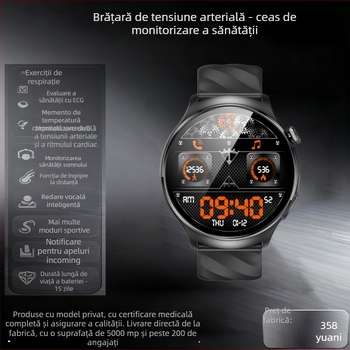 Ceas Jianwei – Monitorizare ritm cardiac, tensiune arterială și oxigen în sânge; Monitorizare somn și numărător pași