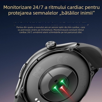 Ceas Jianwei – Monitorizare ritm cardiac, tensiune arterială și oxigen în sânge; Monitorizare somn și numărător pași