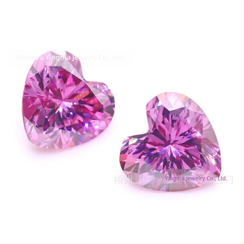 Moissanite piatră în formă de inimă, claritate VVS, grad AAAA, polizat, piatră sintetică