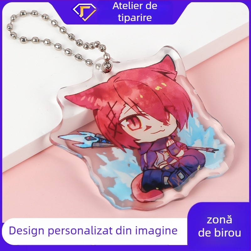 Breloc din acril, design desen animat personalizabil, stil drăguț, cadou de afaceri ideal