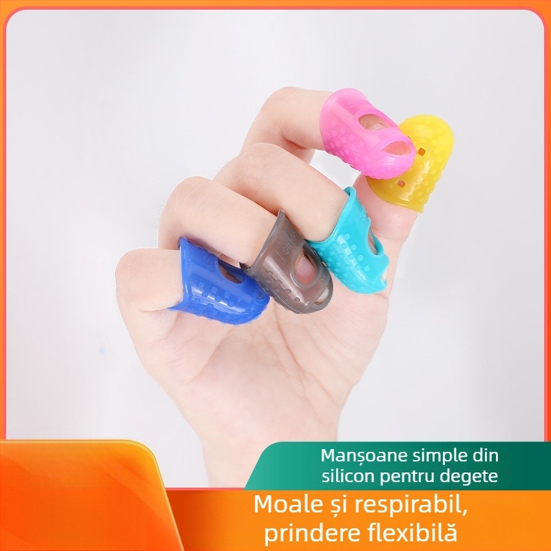 Protecții degete din silicon pentru răsfoirea paginilor și protecția degetelor la chitară, rezistență la uzură, anti-înțepare, anti-derapare, anti-arzire