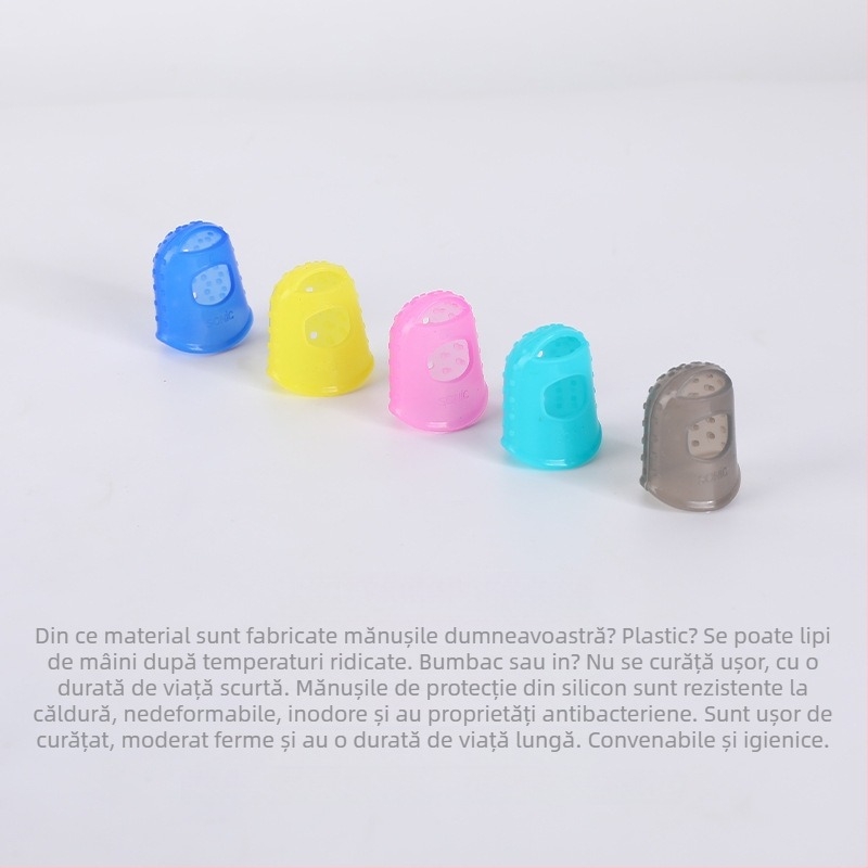 Protecții degete din silicon pentru răsfoirea paginilor și protecția degetelor la chitară, rezistență la uzură, anti-înțepare, anti-derapare, anti-arzire