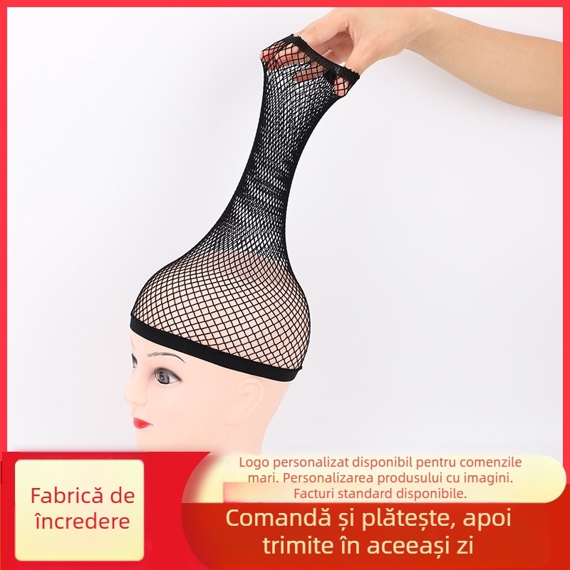 Șapcă pentru perucă HK cu plasă pentru păr lung - poate fi vopsită la temperaturi înalte, accesoriu pentru perucă