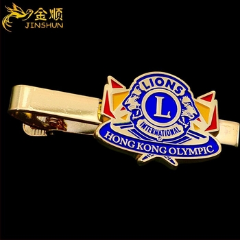 Clip de cravată din aliaj de zinc, finisaj cu vopsea coptă, personalizare disponibilă, ornament cu caligrafie și pictură