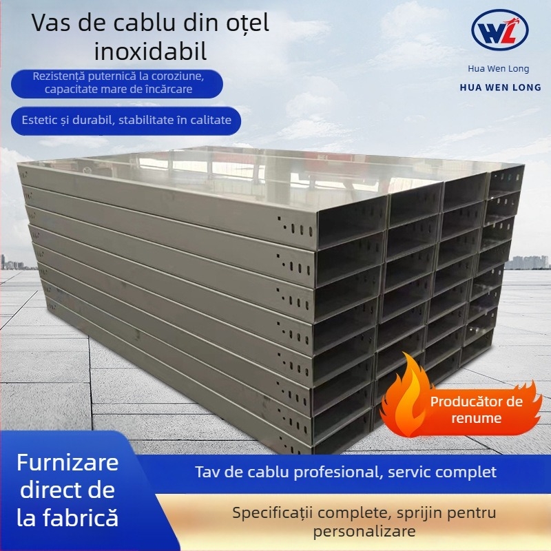 Canal de cablu din oțel inoxidabil, tip canal, pentru cablare (Tip: canal; Material: oțel inoxidabil; Cod produs: Bridge)