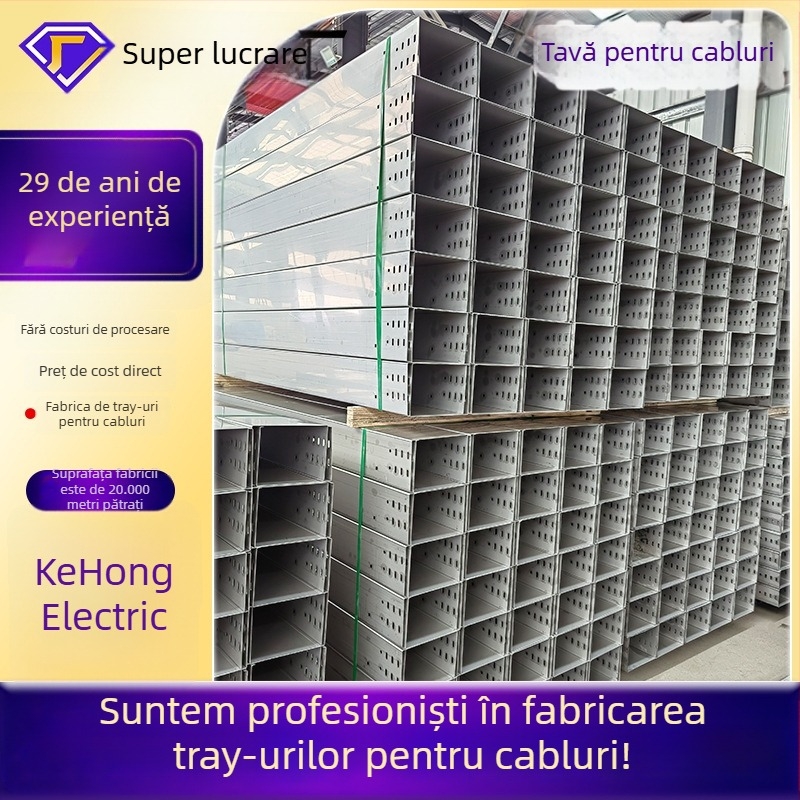 Pod cabluri din oțel inoxidabil, rezistent la foc, tip trough, personalizabil, pentru construcții și telecomunicații