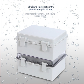 Cutie de legătură impermeabilă din ABS pentru exterior, cu etanșare înaltă