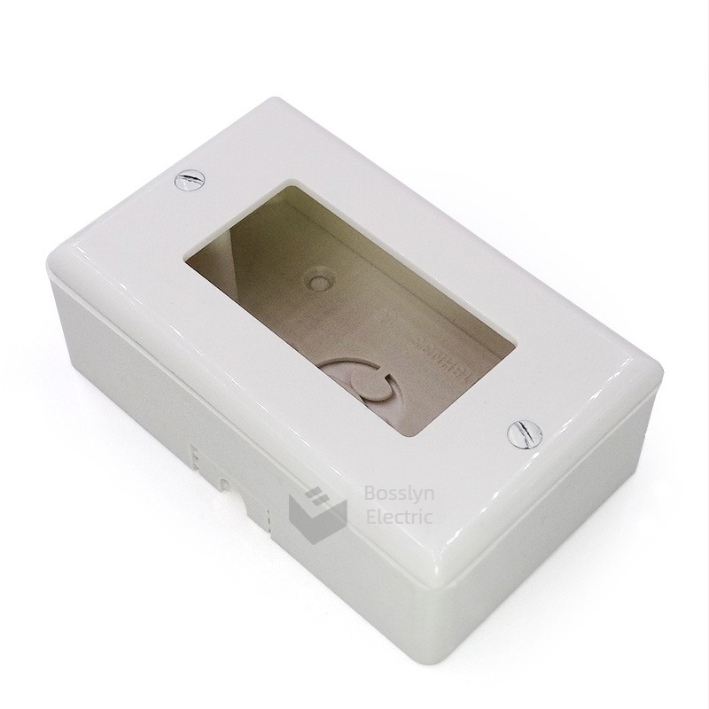 Cutie de montaj 118, din plastic, montaj pe suprafață, pentru întrerupătoare și prize, standard american