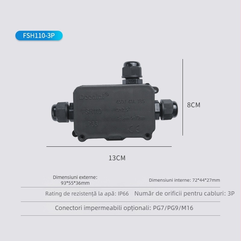 Deenlai cutie de distribuție exterioară IP68 etanșă