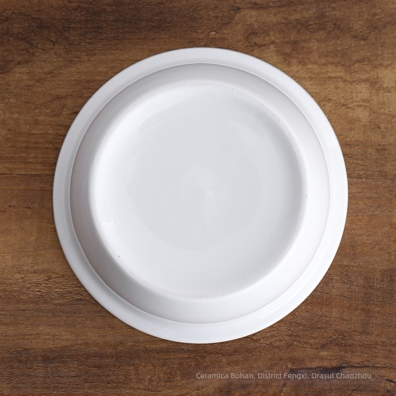 Castron ceramic dublu pentru pisici, cu suport din bambus și lemn