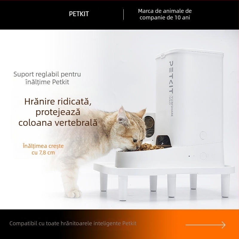 Petkit suport inteligent pentru înălțarea hrănirii pisicii, material ABS, compatibil cu toate dispozitivele Petkit de hrănire (cu excluderea primei generații)