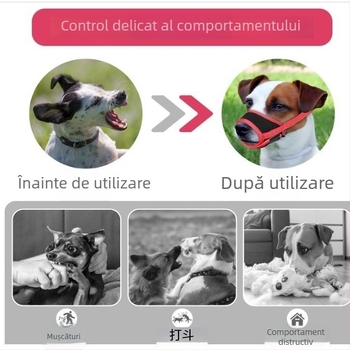 Muzzle pentru câini, poliester respirabil, anti- mușcare, anti-lătrat, cutie cu 50 de bucăți