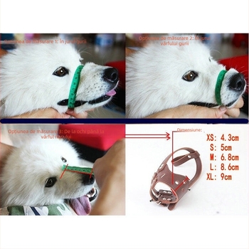 Botniță pentru câini – piele moale, anti-mâncare, anti-mușcare, anti-lătrat