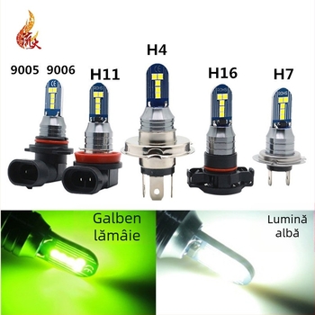 Lampa LED pentru ceață auto H4/H11 3030 10SMD, 15W, 9-48V, 750 lm, durată de viață 5000+ ore