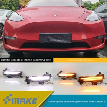 Farul de ceață frontal pentru Tesla Model 3/Model Y, ABS + componente LED, 12-14V, 0,5W, >10.000 ore, model H1358100001