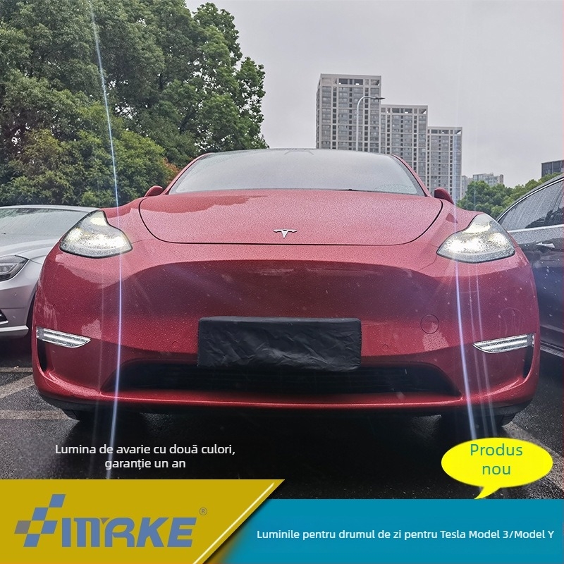 Farul de ceață frontal pentru Tesla Model 3/Model Y, ABS + componente LED, 12-14V, 0,5W, >10.000 ore, model H1358100001