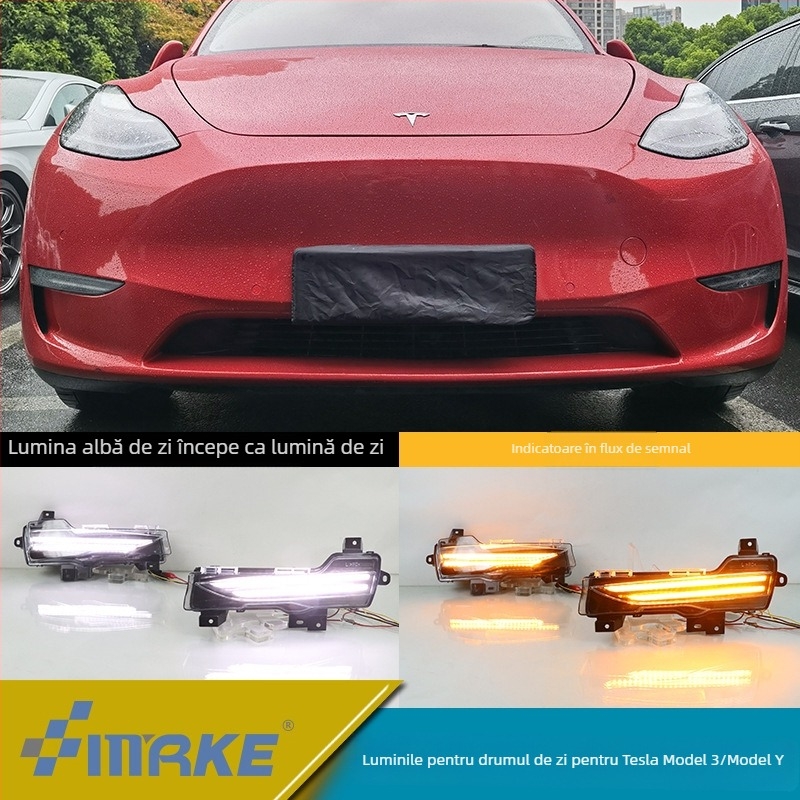 Farul de ceață frontal pentru Tesla Model 3/Model Y, ABS + componente LED, 12-14V, 0,5W, >10.000 ore, model H1358100001