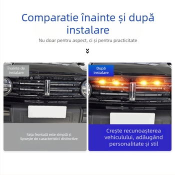 Lampă de ceață LED pentru Toyota Tacoma 2016–2019, Model: 16~19 TACOMA Net LED small yellow light, 12V, 3W, 0.9A, LED