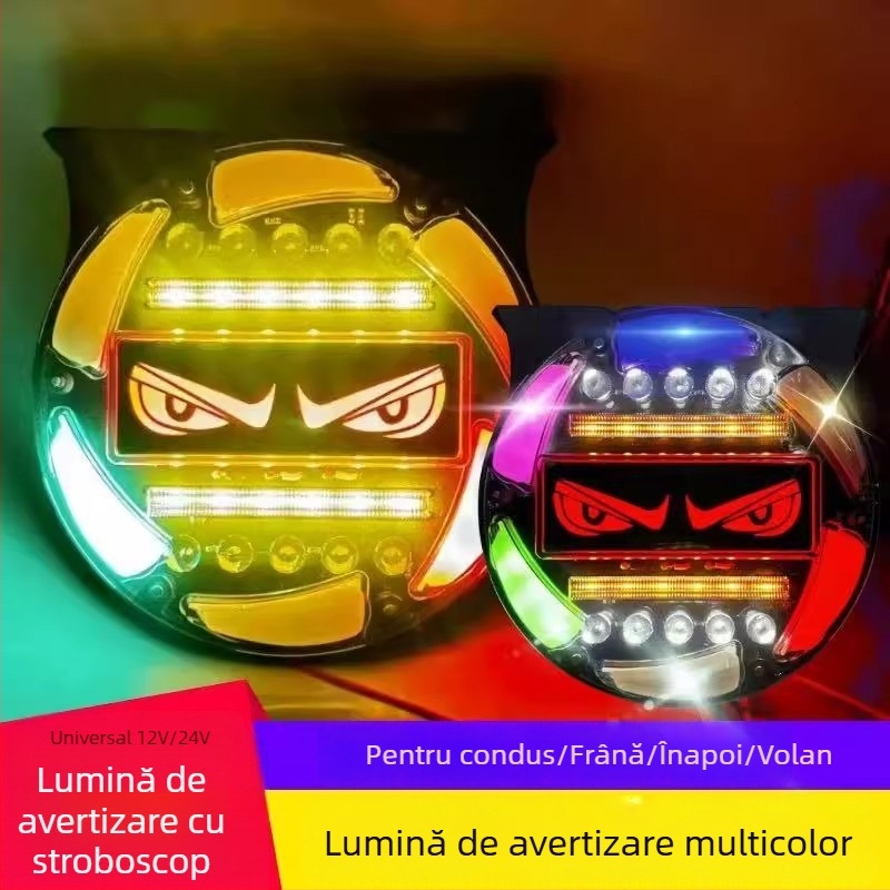 Lumină LED de avertizare pentru partea din spate a camioanelor/semiremorcilor, rezistentă la apă, 24V, 15W