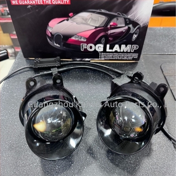 Faroan de ceață frontal cu lentilă laser matrice, 60W/pereche, 12.8V, 4A, carcasa din aliaj de aluminiu, durată de viață 50.000 ore, model 212-2052, compatibil Toyota, trei opțiuni de temperatură a luminii.