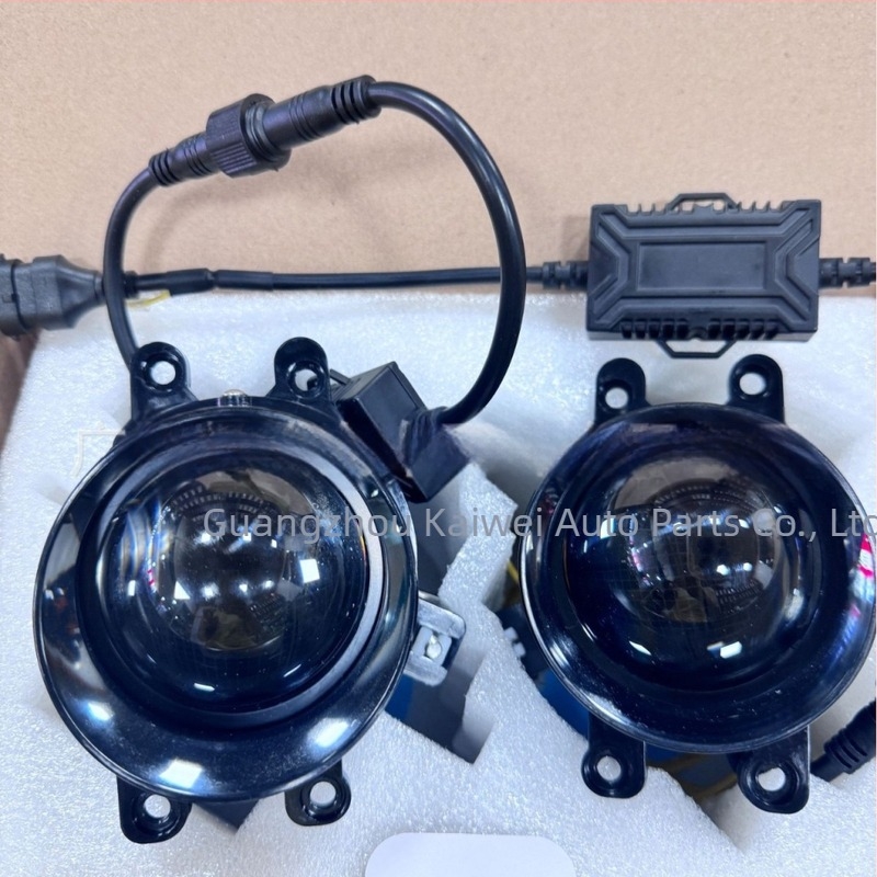 Faroan de ceață frontal cu lentilă laser matrice, 60W/pereche, 12.8V, 4A, carcasa din aliaj de aluminiu, durată de viață 50.000 ore, model 212-2052, compatibil Toyota, trei opțiuni de temperatură a luminii.