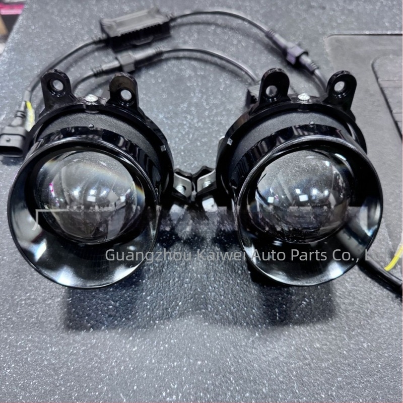 Faroan de ceață frontal cu lentilă laser matrice, 60W/pereche, 12.8V, 4A, carcasa din aliaj de aluminiu, durată de viață 50.000 ore, model 212-2052, compatibil Toyota, trei opțiuni de temperatură a luminii.