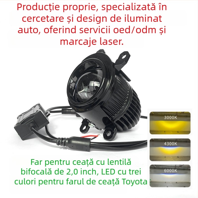Lampă de ceață frontală LED, 12V, 5000 lm, 6000–6500K, Model W0925-230120