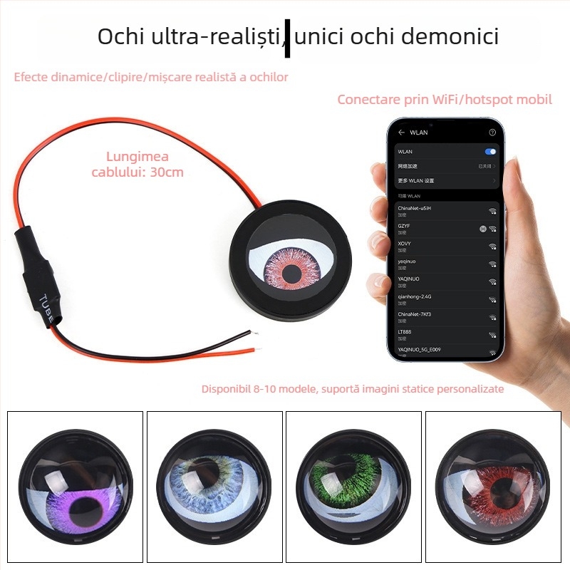 Lampa LED pentru ceață Dynamic Devil Eyes, 12V, Aluminiu, Compatibilitate universală, Durată de viață 50000h