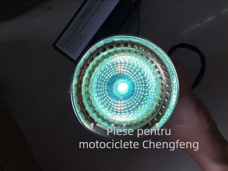 Harley Crystal Storm Prince Lampa frontală de ceață pentru motocicletă – plastic, 12V, 10W, cu bec, conector tip bule