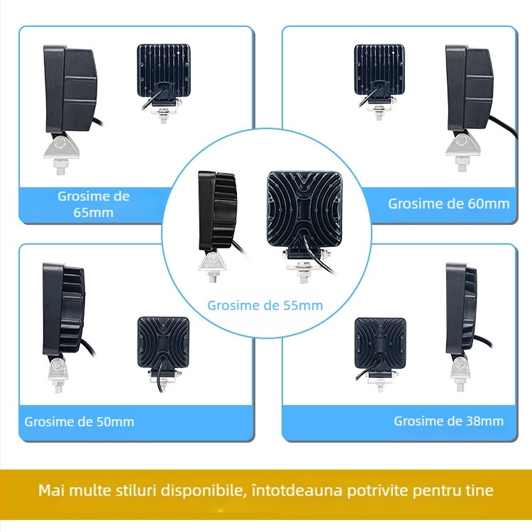 Lumină LED pentru excavator – 48W, 12-24V, IP67, 6500K, 100000h