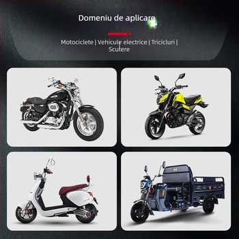 Proiector LED pentru motocicletă, obiectiv unic, fascicul înalt și jos, far auxiliar frontal, montaj extern universal